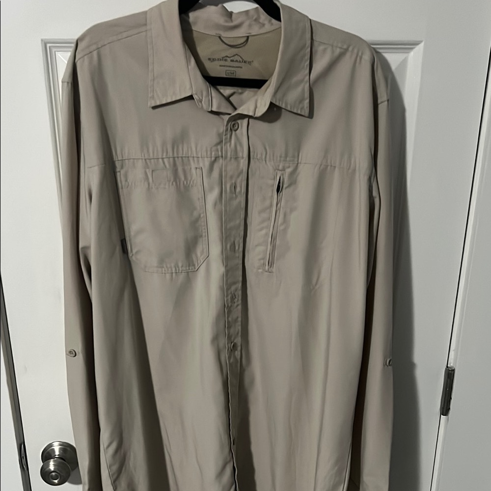 Eddie Bauer Tan Lightweight Shirt Jacket